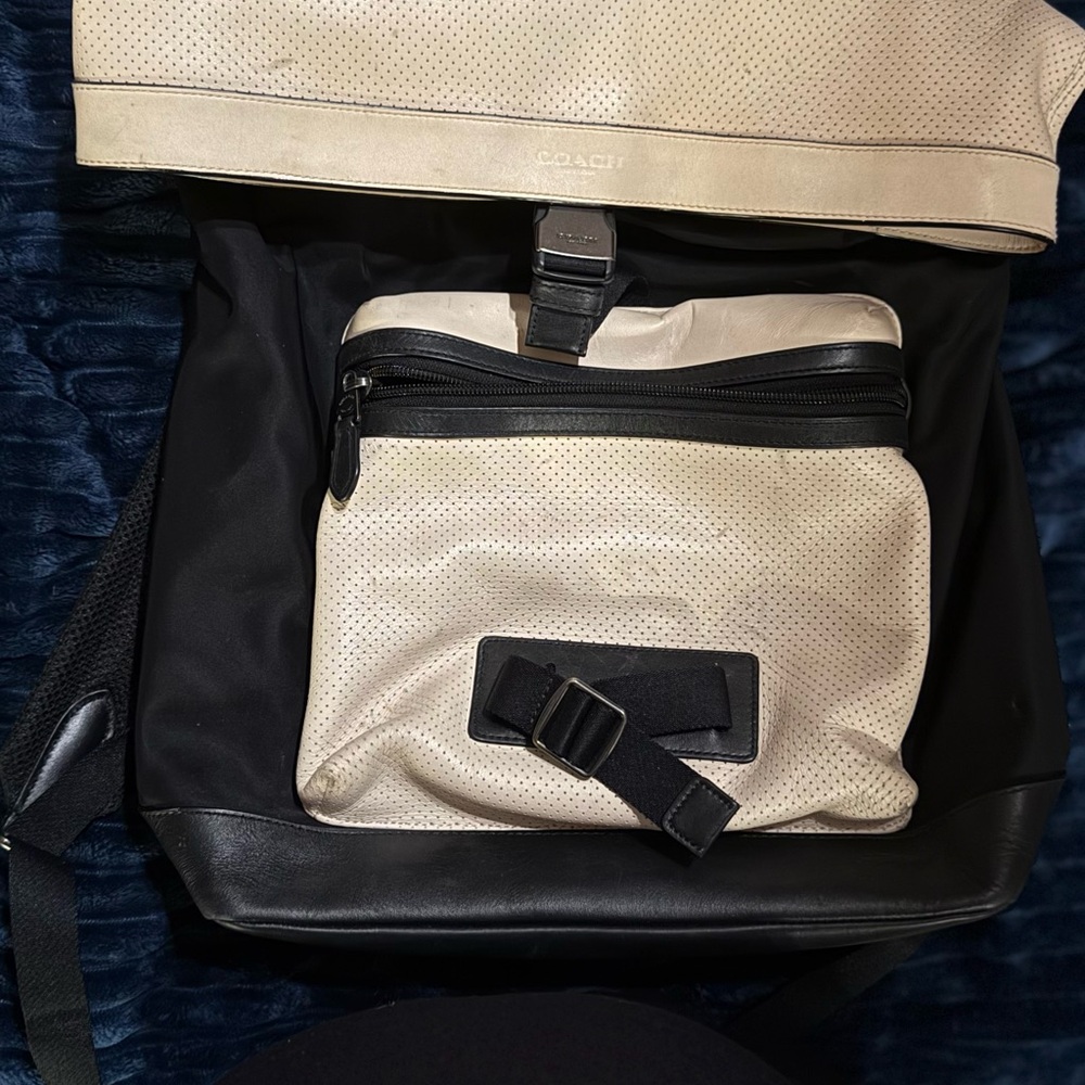 Coach Black and Cream Women's Backpack